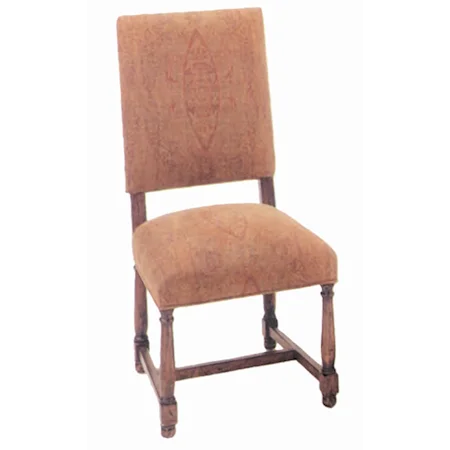 Country English Upholstered Side Chair